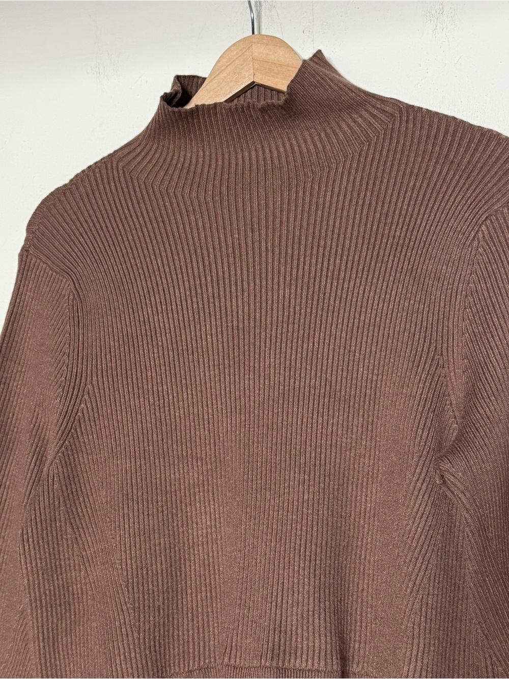 Anthropologie Twofer Knit Ribbed Satin Pleated Maxi Dress Size 2X Brown - Picture 8 of 14